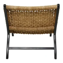 Kirkland's Home Woven Seagrass And Teakwood Accent Chair- Accent Chairs