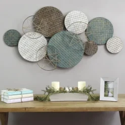 Kirkland's Home Woven Textured Metal Plates Wall Sculpture- Wall Plaques