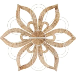 Kirkland's Home Woven Wicker And Wire Flower Wall Plaque- Wall Plaques