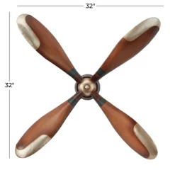 Kirkland's Home Wright Brass Airplane Propeller Wall Plaque- Wall Plaques