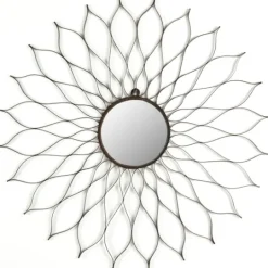 Kirkland's Home Wrought Iron Flower Petal Wall Mirror- Decorative Mirrors