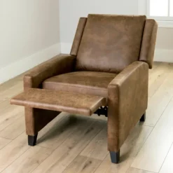 Kirkland's Home Wyatt Faux Leather Recliner- Accent Chairs