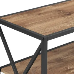 Kirkland's Home X-Frame 3-Tier Barnwood Bookshelf- Office Furniture