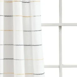 Kirkland's Home Yellow And Gray Stripe Curtain Panel Set, 84 In.- Curtains & Drapes