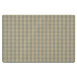 Kirkland's Home Yellow And Green Plaid Kitchen Mat- Kitchen & Floor Mats