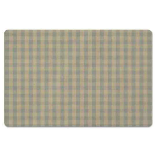 Kirkland's Home Yellow And Green Plaid Kitchen Mat- Kitchen & Floor Mats