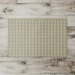 Kirkland's Home Yellow And Green Plaid Kitchen Mat- Kitchen & Floor Mats
