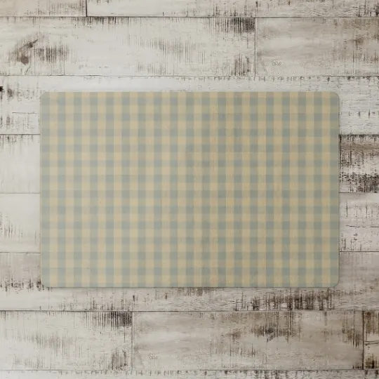 Kirkland's Home Yellow And Green Plaid Kitchen Mat- Kitchen & Floor Mats