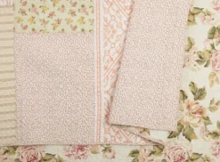 Kirkland's Home Yellow And Pink Patchwork Blooms Full/Queen Quilt- Quilts
