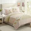 Kirkland's Home Yellow And Pink Patchwork Blooms King Quilt- Quilts