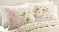 Kirkland's Home Yellow And Pink Patchwork Blooms King Quilt- Quilts