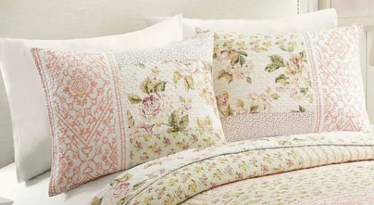 Kirkland's Home Yellow And Pink Patchwork Blooms King Quilt- Quilts
