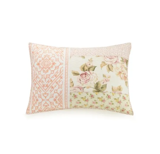Kirkland's Home Yellow And Pink Patchwork Blooms King Quilt- Quilts