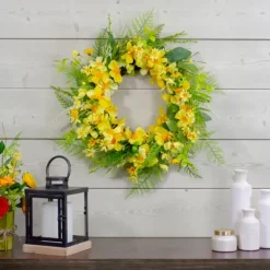 Kirkland's Home Yellow Daisy And Berry Wreath- Wreaths
