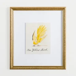 Kirkland's Home Yellow Free Bird Gold Framed Art Print- Framed Art