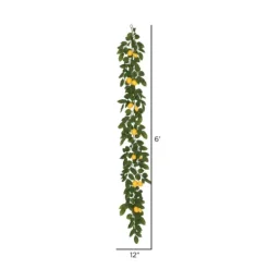 Kirkland's Home Yellow Lemon Leaf Garland- Arrangements & Greenery
