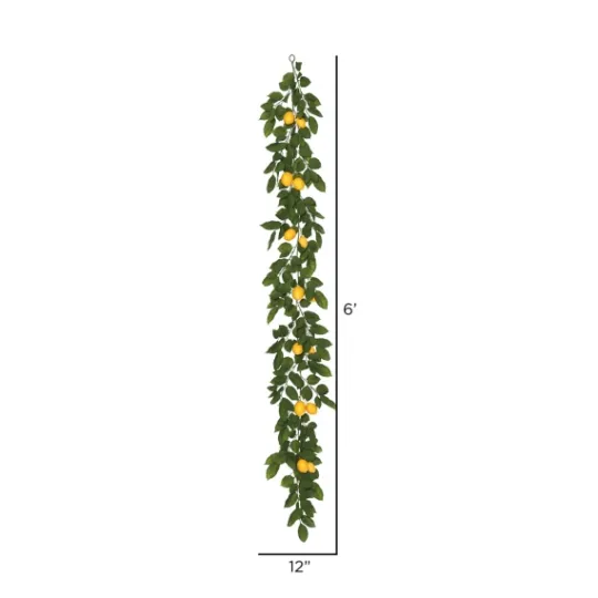 Kirkland's Home Yellow Lemon Leaf Garland- Arrangements & Greenery