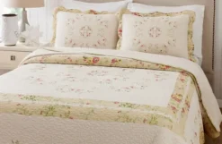 Kirkland's Home Yellow Prairie Bloom Queen Bedspread- Bedspreads & Coverlets