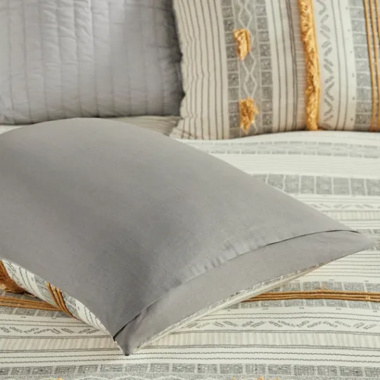 Kirkland's Home Yellow Striped 3-Pc. Full/Queen Comforter Set- Comforters