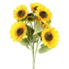 Kirkland's Home Yellow Sunflower Bush Blossoms- Stems & Bouquets