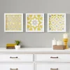 Kirkland's Home Yellow Tuscan Framed Wood Art Prints, Set Of 3- Framed Art