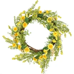 Kirkland's Home Yellow Wild Sunflower Wreath- Wreaths