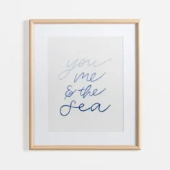 Kirkland's Home You Me & The Sea Framed Art Print- Wall Quotes & Signs