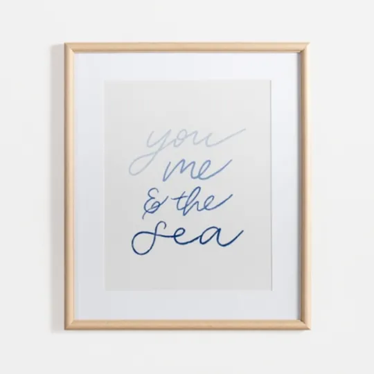Kirkland's Home You Me & The Sea Framed Art Print- Wall Quotes & Signs