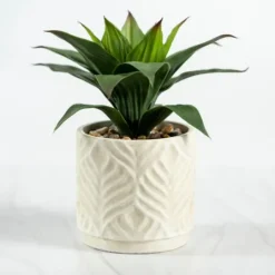 Kirkland's Home Yucca Plant In Ceramic Planter- Arrangements & Greenery