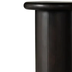 Kirkland's Home Zach Charcoal Wood Pedestal End Table- Accent & End Tables