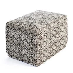 Kirkland's Home Zig Zag Upholstered Ottoman- Benches & Ottomans