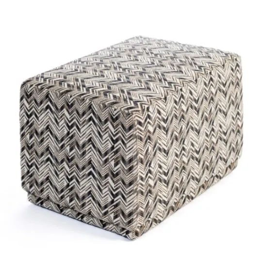 Kirkland's Home Zig Zag Upholstered Ottoman- Benches & Ottomans