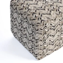 Kirkland's Home Zig Zag Upholstered Ottoman- Benches & Ottomans