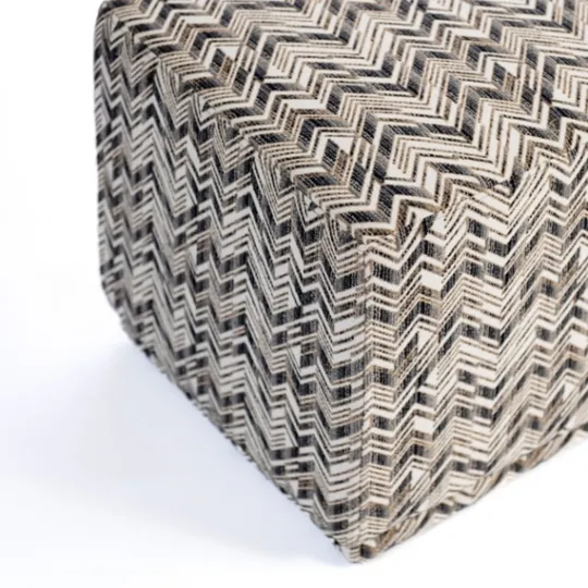 Kirkland's Home Zig Zag Upholstered Ottoman- Benches & Ottomans