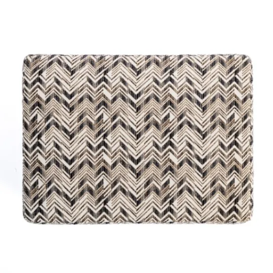 Kirkland's Home Zig Zag Upholstered Ottoman- Benches & Ottomans
