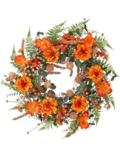 Kirkland's Home Zinnia And Berry Wreath- Wreaths
