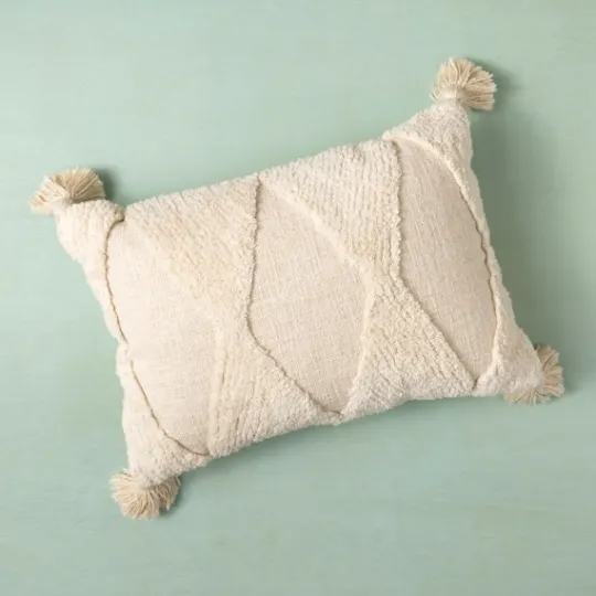 Kirkland's Home Zoey Diamond Tufted Lumbar Pillow- Pillows