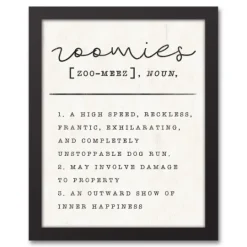 Kirkland's Home Zoomies Framed Canvas Art Print, 12X15 In.- Wall Quotes & Signs