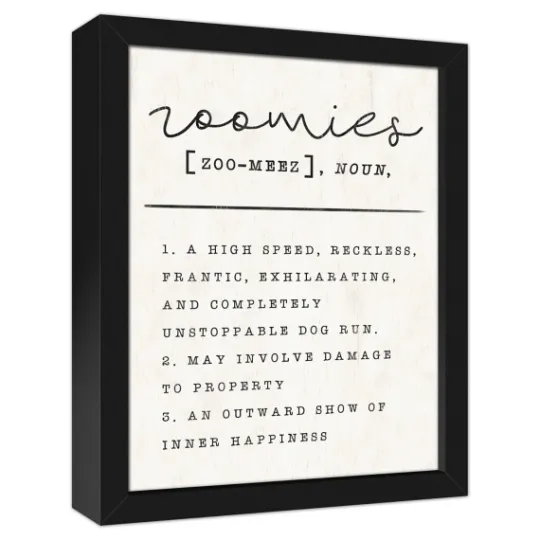 Kirkland's Home Zoomies Framed Canvas Art Print, 12X15 In.- Wall Quotes & Signs